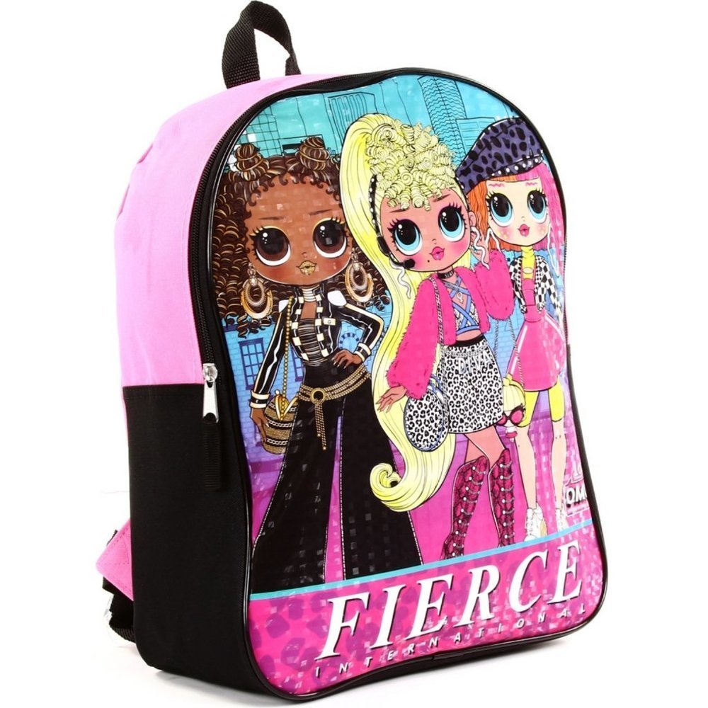 Lol SURPRISE 15 Inch Backpack Zip Compartment Fierce Girls School NWT